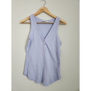 Michael Stars Lilac Sleeveless Henley Tank Top | Size OS
